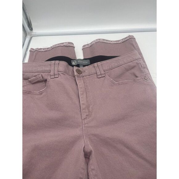 Witt & Wisdom 'ab'solution Frayed High Waist Ankle Flare Jeans In Smokey Twiligh - Picture 9 of 16